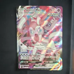 Pokemon Sylveon VMAX Ultra Rare Holo Rapid Strike Full Art SWSH07 075/203 310 HP - Image 1