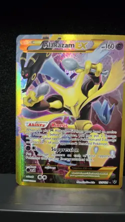 2016 Pokemon XY - Fates Collide Secret Rare Alakazam Ex 125/124 - Image 1