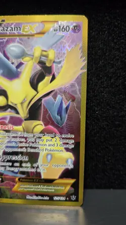 2016 Pokemon XY - Fates Collide Secret Rare Alakazam Ex 125/124 - Image 3