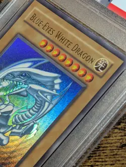 Yugioh Blue Eyes White Dragon SDK-001 1st Edition Foil Line Error Misprint PSA 8 - Image 4