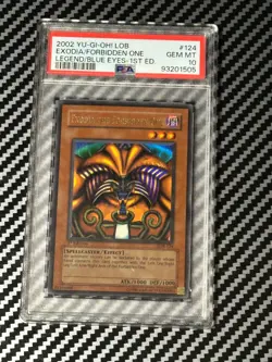 Yugioh PSA 10 Exodia the Forbidden One LOB-124 Ultra Rare 1st Edition WAVY *1505 - Image 1
