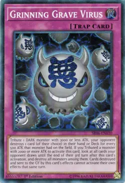 Grinning Grave Virus - SR06-EN030 1st Edition Super Rare - Holo - YuGiOh- LP/NM - Image 1