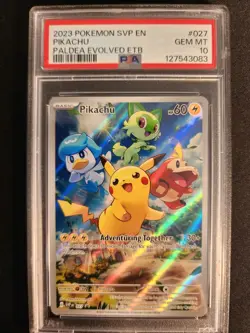 Pikachu 027 Sv: Pokemon Scarlet & Violet Etb Promo Card Holo PSA Gem Mint 10 - Image 2