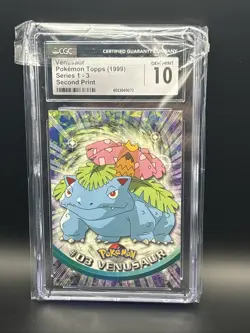 1999 Topps Pokemon TCG Venusaur Card #03 TV Series 1 - CGC 10 - Image 1