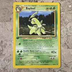 Pokemon Cards: Neo Genesis 1st Edition Uncommon: Bayleef 29/111 - Image 1