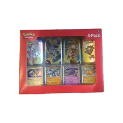 Pokemon 4 Mini Tins + 4 Promo Cards Bundle - Image 1