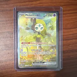 Pokemon TCG Meloetta EX Holo Card 167/086 English Standard Size 2024 - Image 3