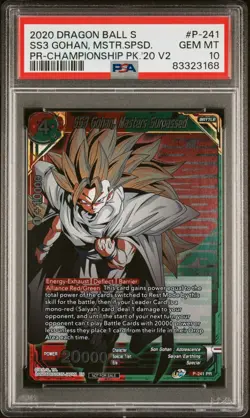 PSA 10 SS3 Gohan, Masters Surpassed 2020 P-241 PR Dragon Ball Super Card - Image 1