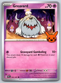 Greavard - Trick or Trade 2024 - Paldean Fates PAF 042/091 Pokemon Card - Image 1