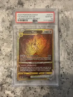 Pokemon TCG Arceus VSTAR Crown Zenith Gold Card GG70/GG70 PSA 10 - Image 1