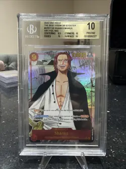BGS 10 - Shanks - OP01-120 SEC Manga Alt Art Parallel - One Piece Card Game - Image 1