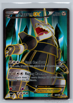 Aggron EX - 153/160 - Pokemon Primal Clash XY Full Art Ultra Rare Card LP - Image 1