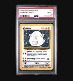 1999 Pokemon Game Chansey Holo Card PSA 6 #3 - Image 1