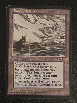 Thawing Glaciers MtG Magic the Garthering Alliances Land Rare - Image 1