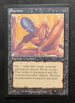 Imprison - Legends - Rare - MtG - Disavowed/banned, Lightly Played. - Image 1