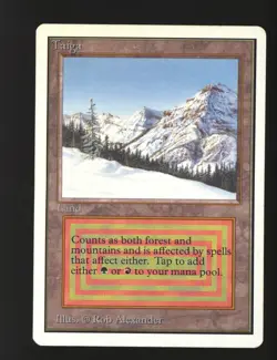 Magic MTG Unlimited Taiga MODERATELY PLAYED MP - Image 1