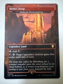 MTG Helm's Deep (Shinka, the Bloodsoaked Keep) (374) Borderless - NM-Mint - Image 1