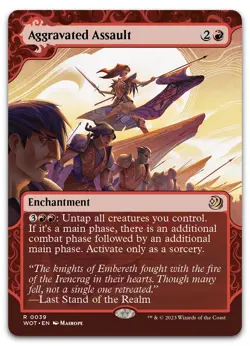 Aggravated Assault #39 (NM) Wilds of Eldraine WOT Magic MTG - Image 1