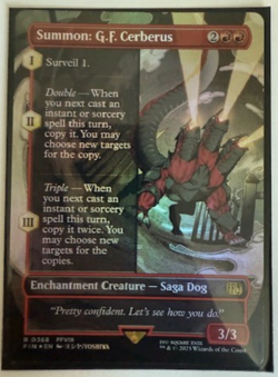 Magic the Gathering: Summon: G.F. Cerberus (Borderless) Final Fantasy Foil - Image 1