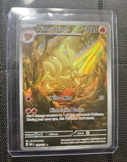 Pokemon TCG Obsidian Flames Ninetails Illustration Rare Holo Card 199/197 NM - Image 1