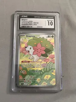 Pokemon TCG Shaymin 185/182 (2025) Destined Rivals llustration Rare CGC 10 - Image 1