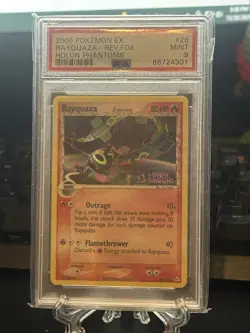 Pokemon EX HOLON PHANTOMS #26 Rayquaza Rreverse HOLO STAMPED PSA 9 - Image 1