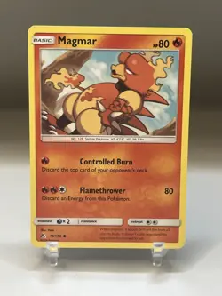 Pokemon Slight Misaligned Print Layer Misprint Error Magmar 18/156 Ultra Prism - Image 2