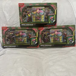 LOT OF 3 - Pokemon TCG Mega Venusaur EX Premium Collection Factory Sealed Box - Image 1