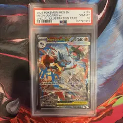 Pokemon Mega Lucario ex 179/132 Me01 Special Illustration Rare Holo PSA 10 - Image 1