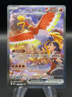 Pokemon TCG Ethan's Ho-Oh EX SIR 230/182 Destined Rivals NM Special Illustration - Image 1