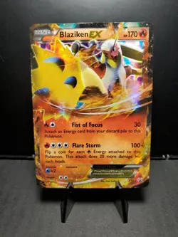 Pokemon TCG Blaziken EX XY54 2015 XY Ultra Rare Holo Black Star Promo MP - Image 1