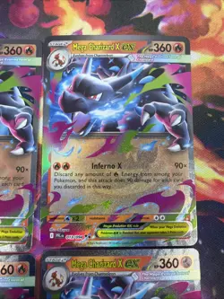 X4 Pokemon TCG Mega Charizard X ex 13/94 Phantasmal Flames Double Rare - Image 3