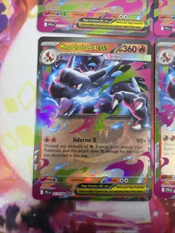 X4 Pokemon TCG Mega Charizard X ex 13/94 Phantasmal Flames Double Rare - Image 5