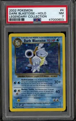 Pokemon Legendary Collection Dark Blastoise 4/110 PSA 7 - Image 1