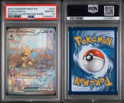 2023 POKEMON MEW EN-151 #201 ALAKAZAM EX SPECIAL ILLUSTRATION RARE PSA 10 - Image 3