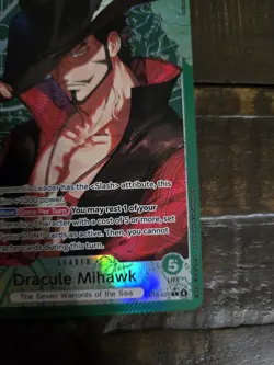 One Piece OP14 The Azure Sea’s Seven - Dracule Mihawk OP14-020 Leader Alt Art - Image 5
