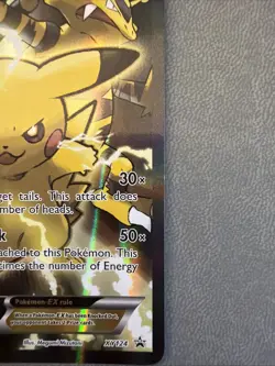 Pikachu EX XY124 Promo Card Moderately Played Condition - Image 5