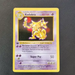 KADABRA Pokemon Card WOTC 1st Edition - Base Set - Shadowless - 32/102 - LP/NM - Image 1