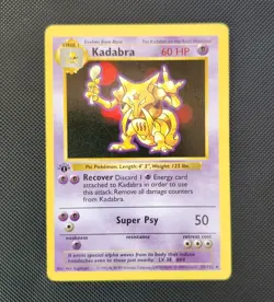 KADABRA Pokemon Card WOTC 1st Edition - Base Set - Shadowless - 32/102 - LP/NM - Image 3