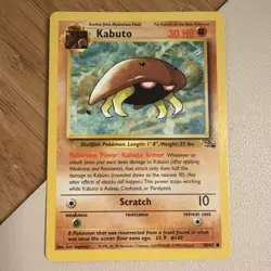 Pokemon TCG Kabuto Unlimited Common Card # 50/62 LP CONDITION - Image 1