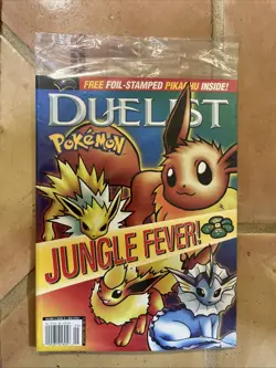 Pokemon DUELIST MAGAZINE Jungle Fever SEALED Promo GOLD "W" Stamp PIKACHU Card - Image 1
