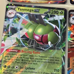 Pokemon TCG EX Moltres, Mega Manectric, Yanmega, Lucario Holo Card Lot - Image 3