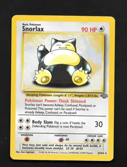 1999 Snorlax 27/64 Jungle Regular Non Holo Pokemon Card HP - Image 1