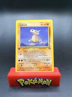 Cubone 50/64 1st Edition Jungle Set Non-Holo Pokemon Card LP - Image 1