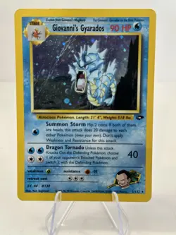 Giovanni’s Gyarados 5/132 Holo Rare Gym Challenge WoTC Pokemon Card - Image 1