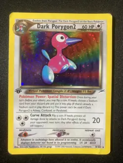 Pokemon Card 1st Edition Dark Porygon2 8/105 Neo Destiny Holo Rare - Image 1