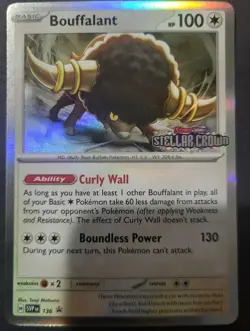 Bouffalant SVP136 Stellar Crown Prerelease Black Star Promo Pokemon Card - Image 1