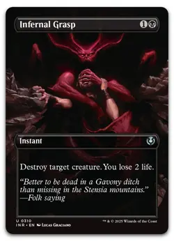 Infernal Grasp (Borderless) #310 (NM) Innistrad Remastered INR Magic MTG - Image 1