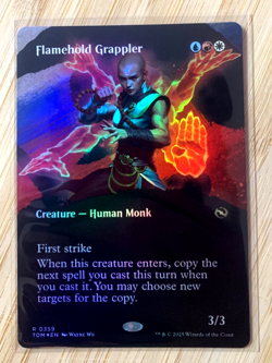 Flamehold Grappler (Borderless FOIL) Tarkir: Dragonstorm Foil NM MTG - Image 1