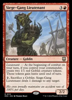 Siege-Gang Lieutenant - Commander: Modern Horizons 3 #0113 MTG Magic The Gatheri - Image 1